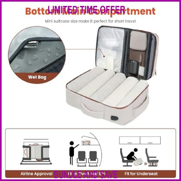 Travel Laptop Backpack with USB Port, 28L Capacity, Airline Approved - Picture 8 of 8